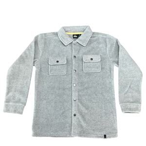 Quiksilver Boys Gray Button-Up Shirt Jacket Size Large NWT